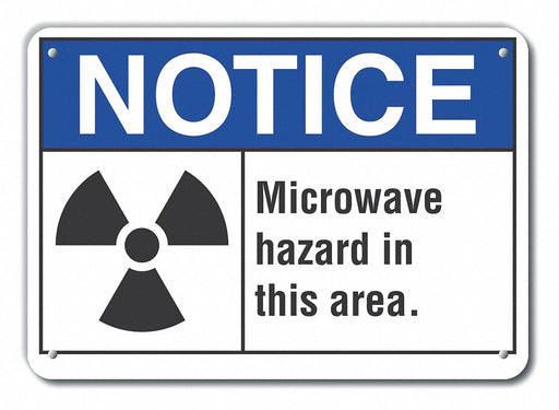 Alum Microwave Notice Sign 7x10in Alum
