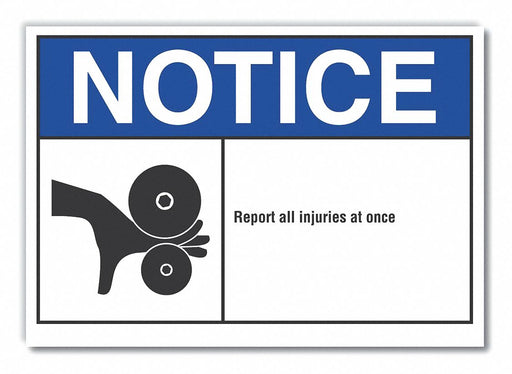 Notice Sign 10in x 14in Non-PVC Polymer