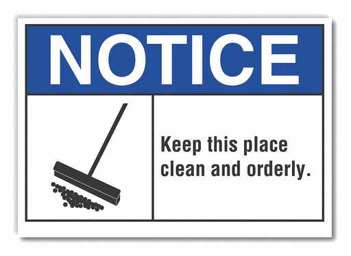 Notice Sign 7 inx10 in Non-PVC Polymer