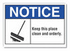 Cleaning Notice Rflct Label 5inx7in