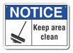 Plastic Cleaning Notice Sign 7x10in