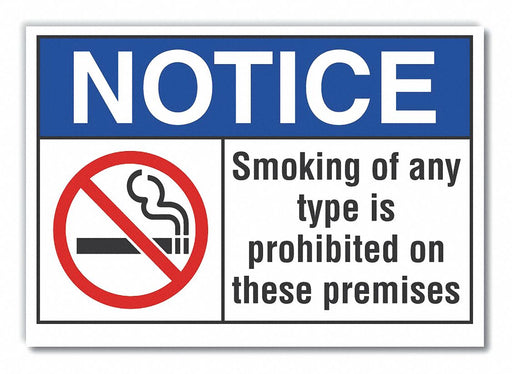 Notice Sign 7 inx10 in Non-PVC Polymer