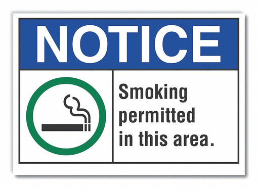 Notice Sign 7 inx10 in Non-PVC Polymer