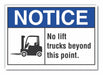 Lift Truck Trfc Note Rflct Lbl 5x7in
