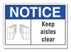 Keep Clear Notice Rflctv Label 5x7in