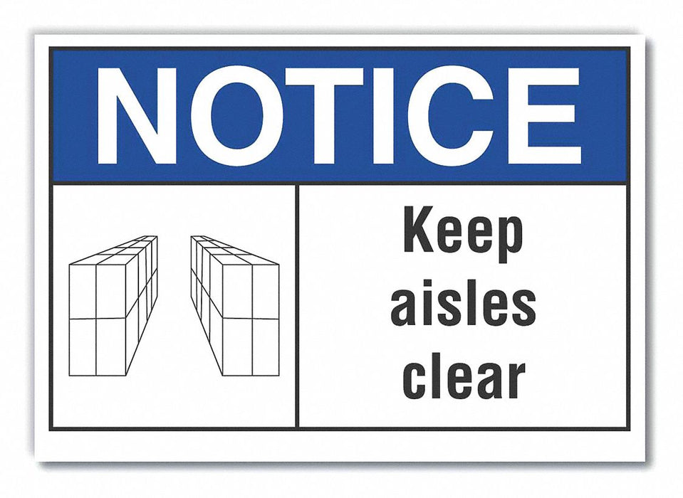 Keep Clear Notice Rflctv Label 5x7in