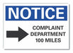 Humor Notice Reflective Label 5x7in