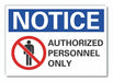 Auth Personnel Notice Rflctv Lbl 3.5x5in