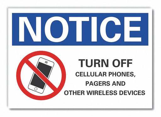 Notice Sign 10in x 14in Non-PVC Polymer