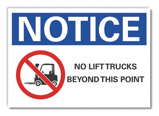Notice Sign 10inx14in Non-PVC Polymer