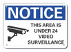 Rflctv Surveillance Notice Sign 10x14in