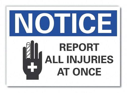 Notice Sign 10in x 14in Non-PVC Polymer