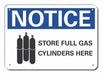 Rflctv Cyl Handling Notice Sign 10x14in