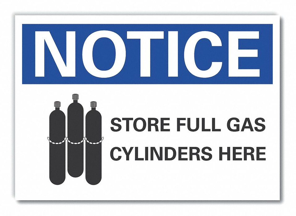 Cylinder Handling Notice Lbl 10x14in
