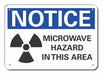 Alum Microwave Notice Sign 7x10in Alum