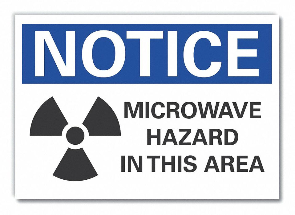 Microwave Notice Rflct Label 5inx7in