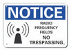 Rflct Radio Fields Notice Sign 7x10in