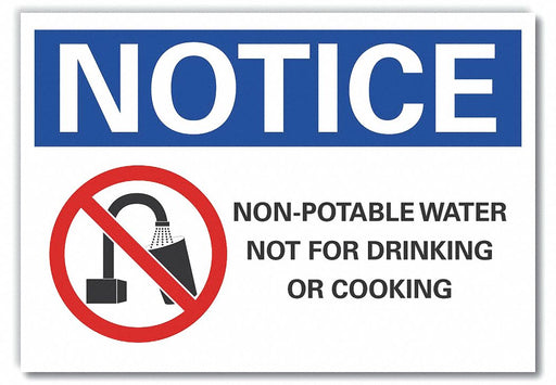 Notice Sign 10in x 14in Non-PVC Polymer