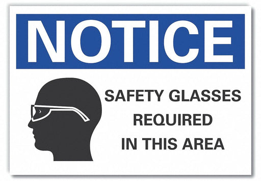Notice Sign 7 inx10 in Non-PVC Polymer