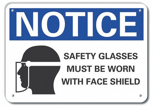 Alum Eye Notice Sign 10x14in Alum