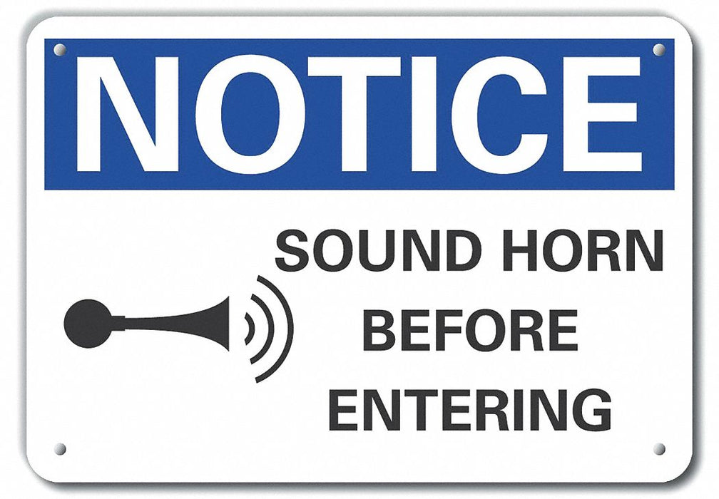 Rflctv Lift Truck Trfc Note Sign 10x14in