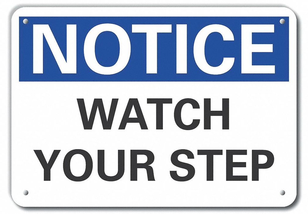 Rflct Steps Notice Sign 10x14in Alum