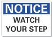 Steps Notice Rflct Label 3.5in x 5in
