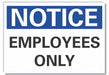 Employee Visitor NoteLbl 10x14in Polyest