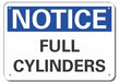 Rflctv Cyl Handling Notice Sign 10x14in