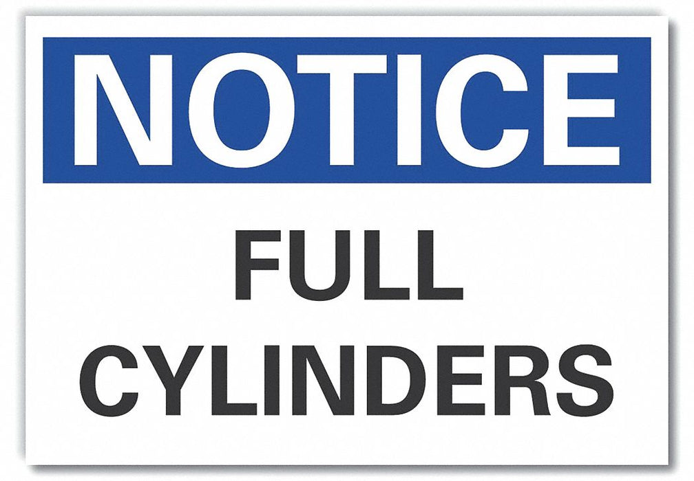 Cylinder Handling Notice Lbl 10x14in