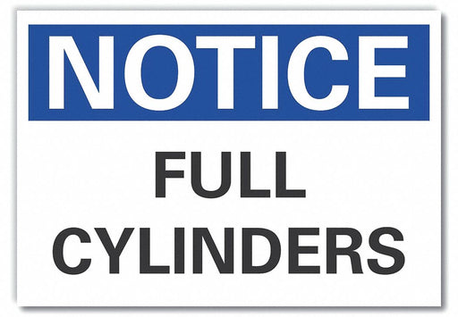 Notice Sign 7 in x 10 in Non-PVC Polymer