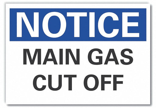 Notice Sign 7 in x 10 in Non-PVC Polymer