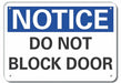 Plstc Door Instructn Notice Sign 10x14in