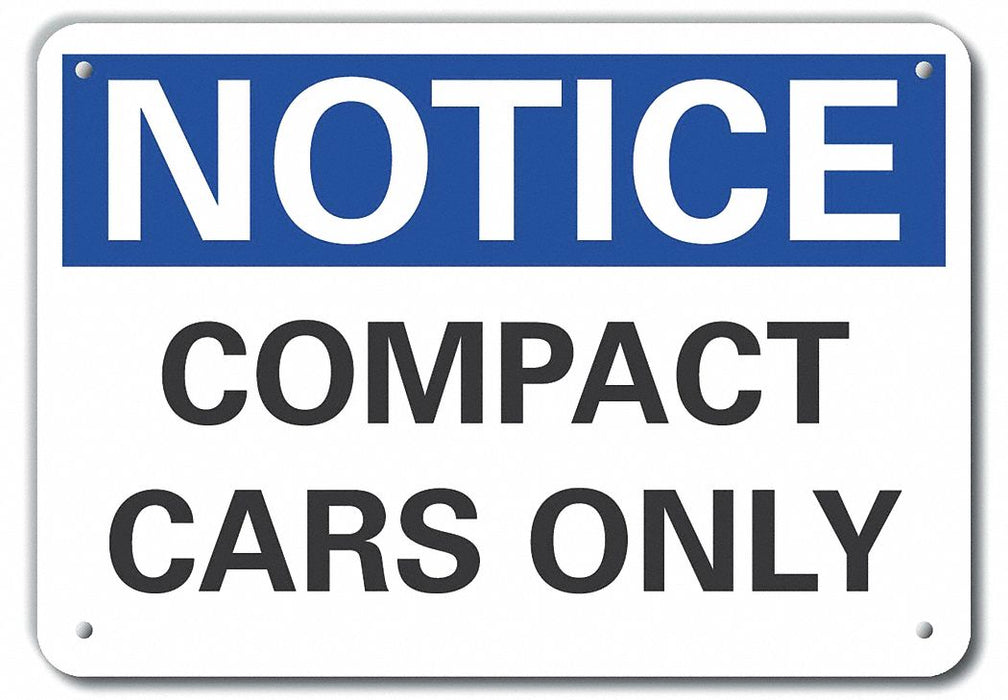 Parking Notice Sign 10inx14in Aluminum