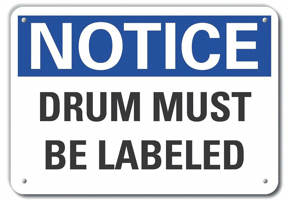 Rflct Hzrdous Mtrl Notice Sign 7x10in