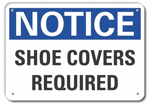 Alum Foot Notice Sign 10x14in Alum