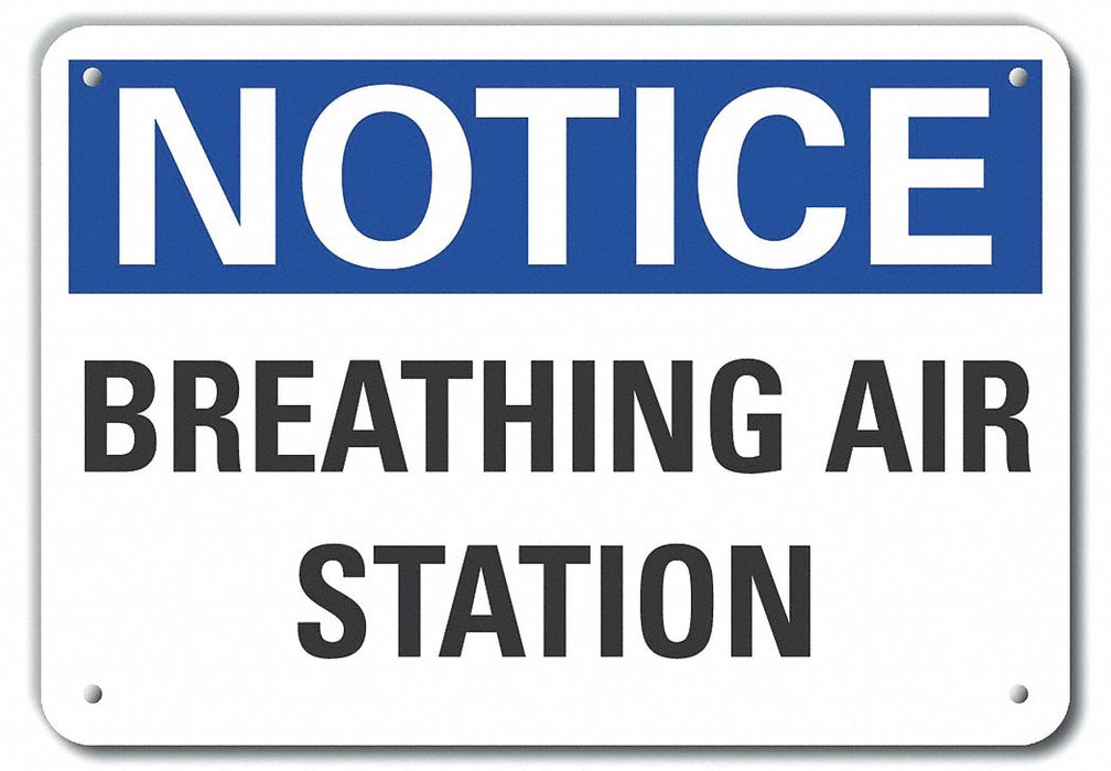 Breathing Apparatus Notice Sign 7x10in