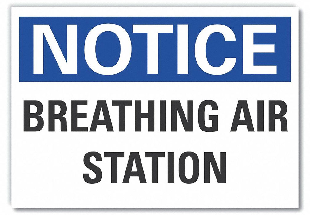 Breathng Apparatus Notice Lbl 3 1/2x5in