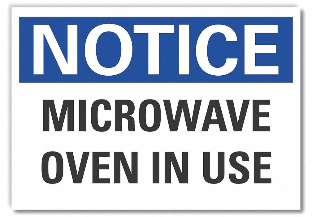 Microwave Notice Rflctv Label 5inx7in