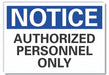 Auth Personnel Notice Rflctv Lbl 3.5x5in