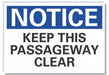 Keep Clear Notice Rflct Label 3 1/2x5in