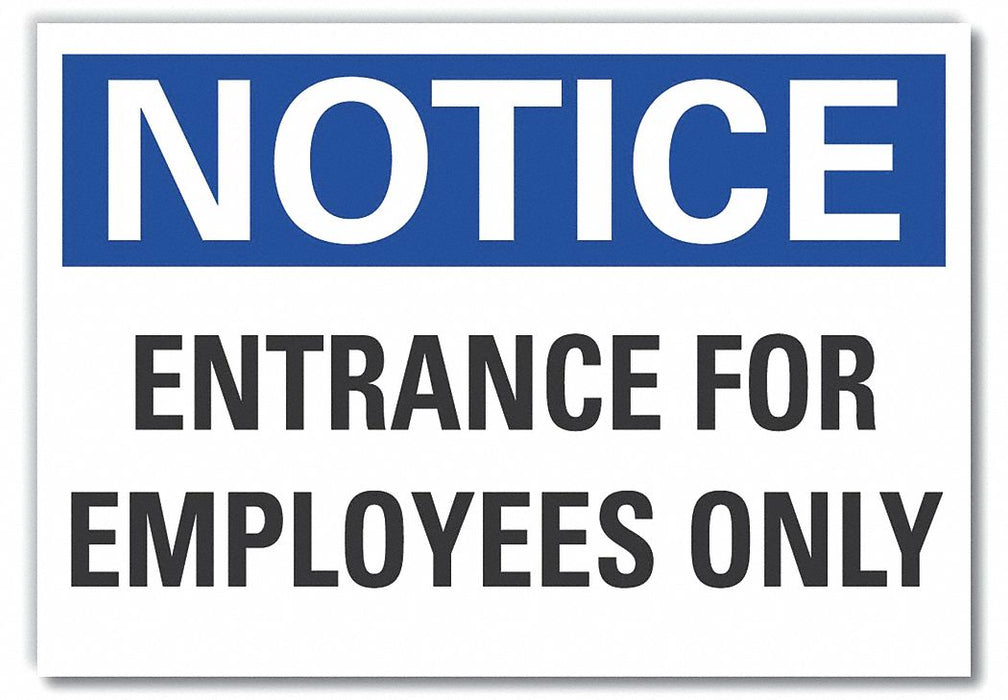 Employee Visitor NoteLbl 3.5x5in Polyest
