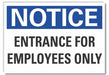 Employee Visitor Note Lbl 5x7in Polyest