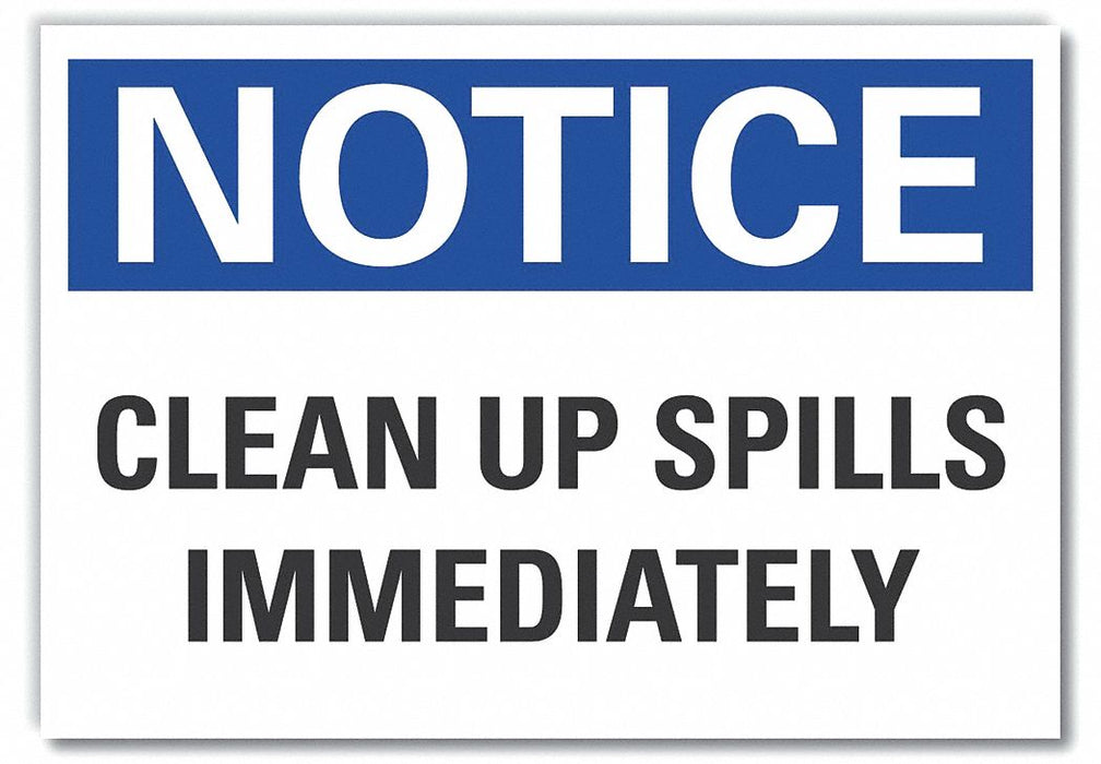 Spill Control Notice Label 3 1/2x5in