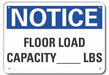 Rflct Floor Load Notice Sign 7x10in Alum