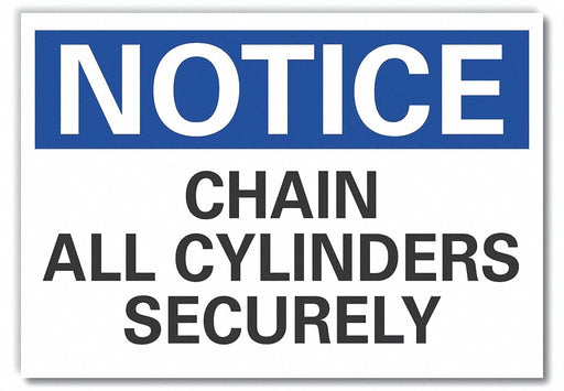 Notice Sign 7 in x 10 in Non-PVC Polymer