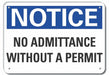 Rflctv No Admittance Notice Sign 7x10in