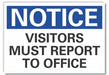 Visitors Notice Reflective Label 7x10in