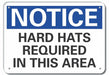 Rflctv Hard Hat Notice Sign 10x14in Alum