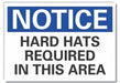 Hard Hat Notice Rflct Label 3.5inx5in